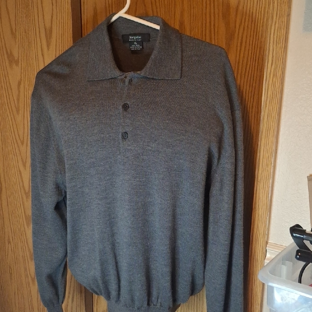 Beautiful Giorgiolini Charcol Men's Gray Sweater